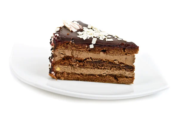 Шоколадний торт скибочку — стокове фото