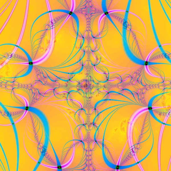 Ilustração de um fundo fractal abstrato com uma geometrica — Fotografia de Stock