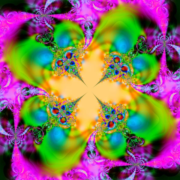 Πολύχρωμο fractal floral σχέδιο, ψηφιακά έργα τέχνης για δημιουργική gr — Φωτογραφία Αρχείου