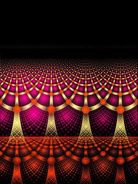 Illustrazione sfondo astratto luminoso frattale geometrico patter — Foto Stock