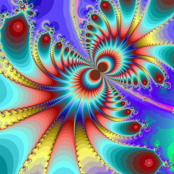 Fondo fractal colorido. Un fractal es un fenómeno natural o — Foto de Stock