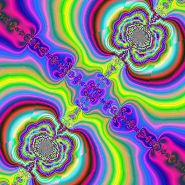 Kleurrijke Fractal achtergrond. Een fractal is een natuurverschijnsel o — Stockfoto