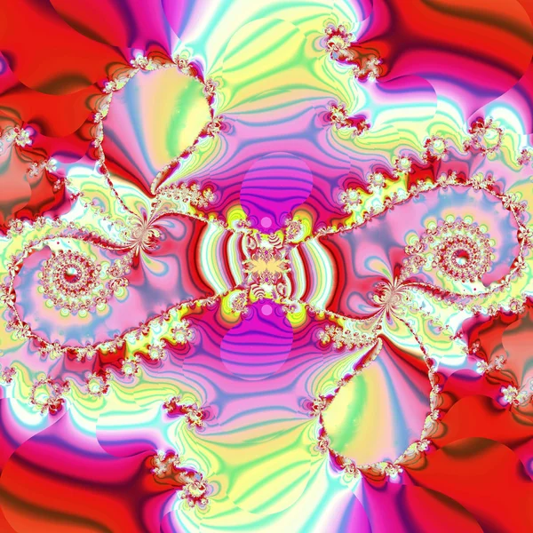 Kleurrijke Fractal achtergrond. Een fractal is een natuurverschijnsel o — Stockfoto