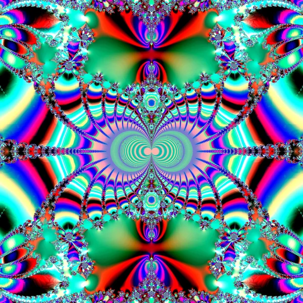 Fondo fractal colorido. Un fractal es un fenómeno natural o —  Fotos de Stock