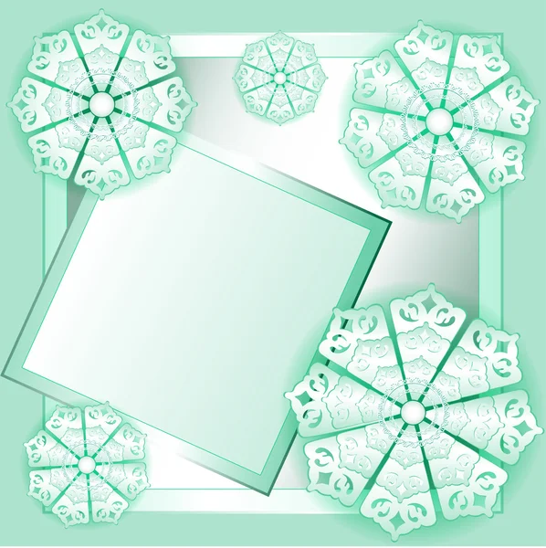 Illustration Hintergrund-Karte mit floraler Spitze in Papier st geschnitzt — Stockvektor