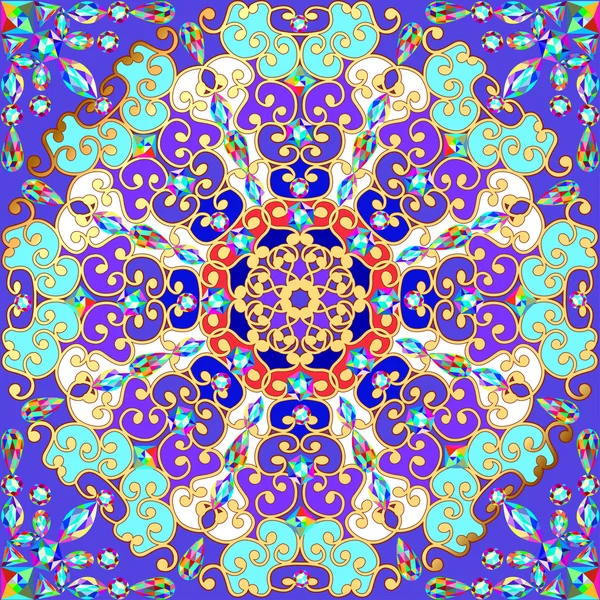Mandala décoration, élément design. Décor de style dessiné à la main pour — Image vectorielle