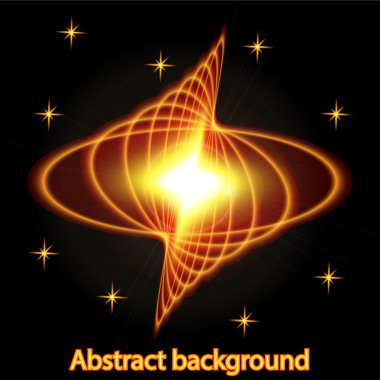 Arka plan parlak yangın parlayan geometrik şekillerle