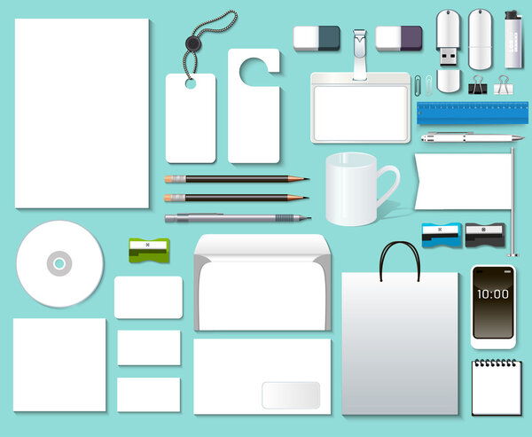  Illustration Of A Set Mock-Up Of Design Templates For Business.