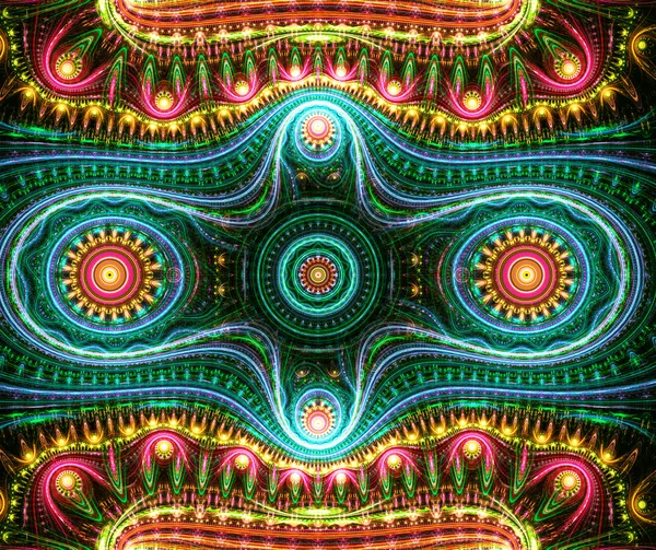 Fondo de encaje floral fractal abstracto . — Foto de Stock