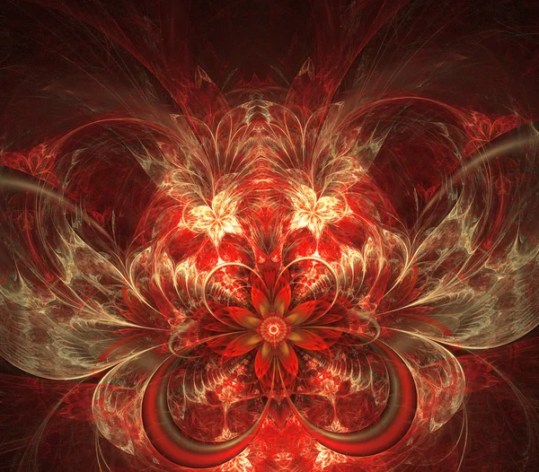 Абстрактний фрактальний квітковий мереживний фон . — стокове фото