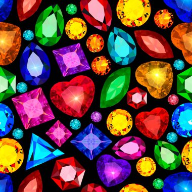 Mücevherlerle klasik, pürüzsüz desenler.