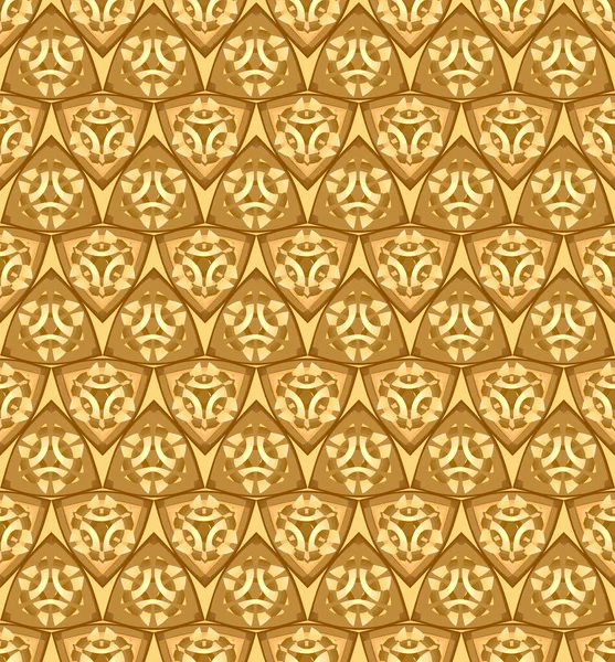 Illustration Golden Seamless Texture Geometric Patterned Background — Stock Vector