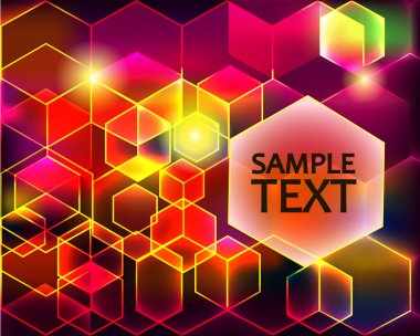  parlak parlak arka planını saydam altıgenler