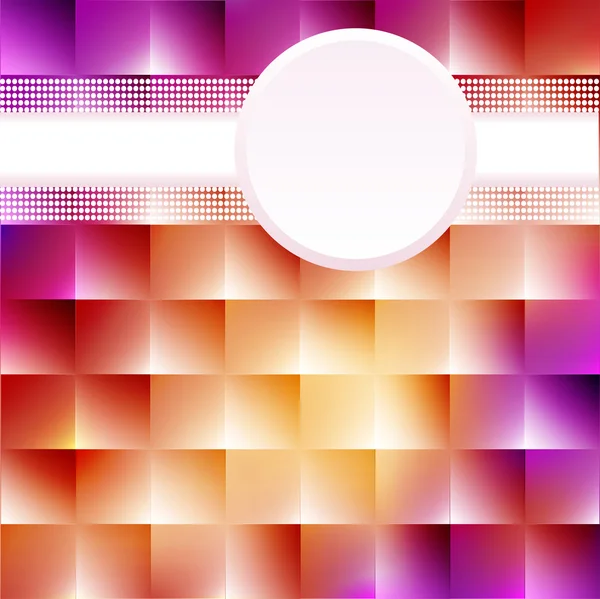 Von rosa Hintergrund mit Quadraten und Kreisen für Text — Stockvektor