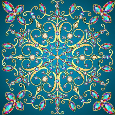  보석의 골드 패턴 배경