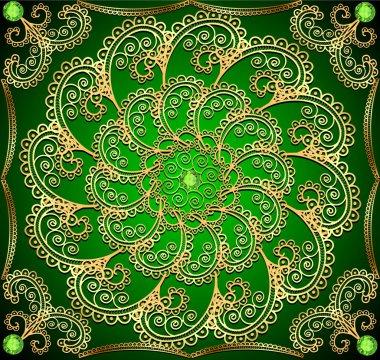  altın takılar ve değerli taşlar ile arka plan