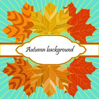 sonbahar yaprakları ve dekoratif yer metin için arka plan