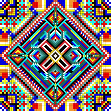  sorunsuz mozaik kareler ve elmas ile geometrik süs