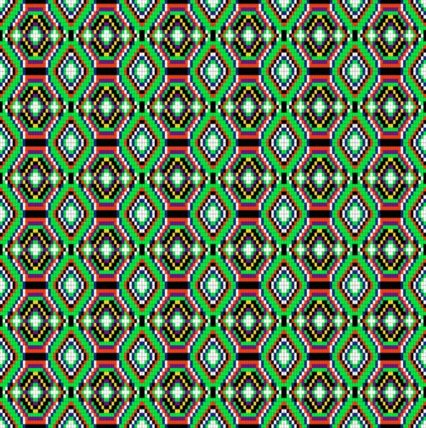 Бесшовный фон геометрического орнамента с зелеными полосами и — стоковый вектор
