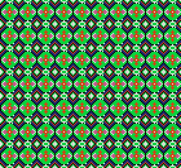 Naadloze achtergrond van geometrische ornament met groene acthoeken — Stockvector