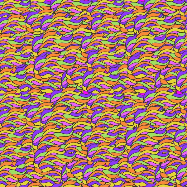 Fondo sin costuras con ondas de colores brillantes — Vector de stock