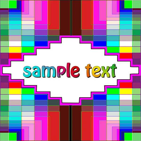 Fond avec motif géométrique coloré texte — Image vectorielle