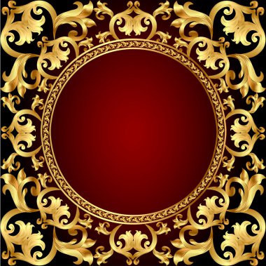 romantik arka plan çerçeve altın desenli