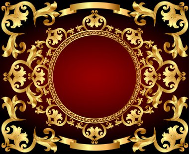 background frame with gold with vintage ornament