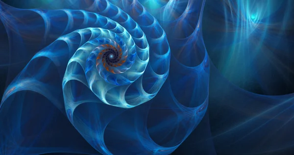 Fractal shell on the sea — Stockfoto