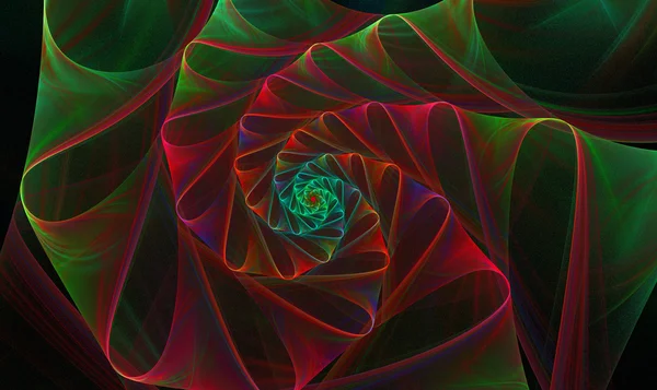 Фон з спіральною фрактальною яскравою квіткою з петлями — стокове фото