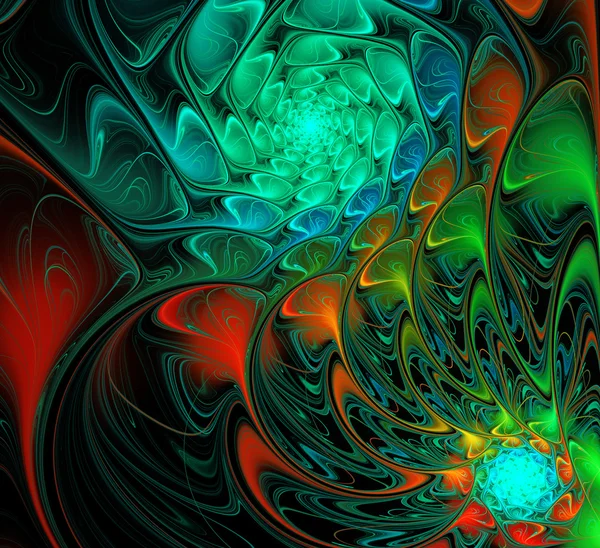 Illustrazione sfondo colori vivaci della notte a spirale — Foto Stock