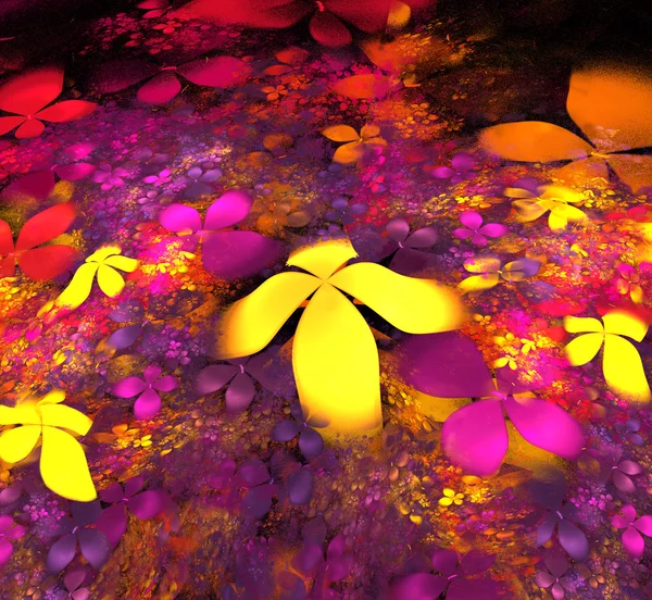 Fractal ilustración fondo brillante rosa color campo — Foto de Stock