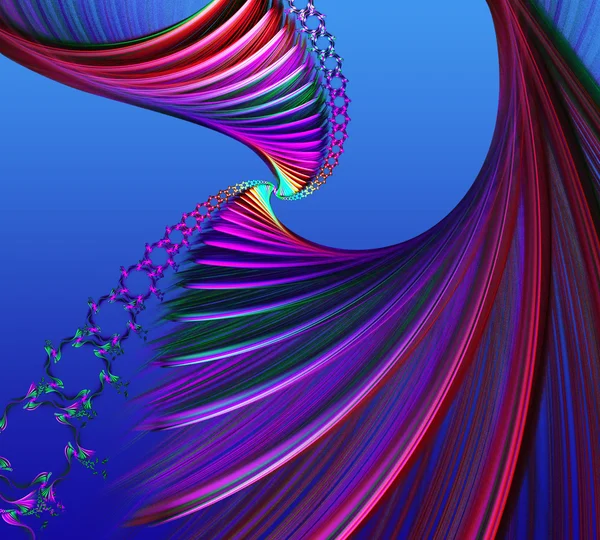 Illustrazione sfondo frattale colorato spirale raso seta — Foto Stock