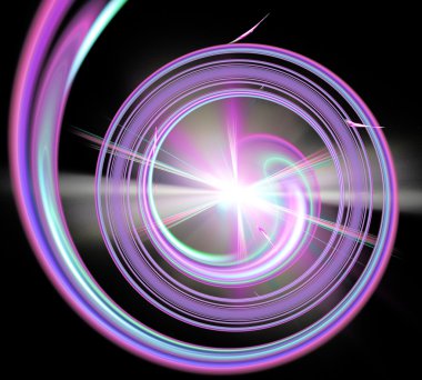 resimde fraktal spiral ve sonundaki parlayan yıldız