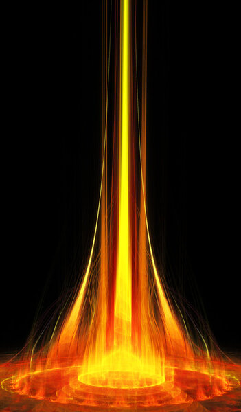 fractal illustration of a fiery portal nights