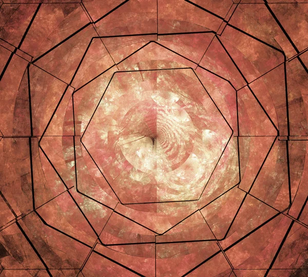 Illustration Fond fractal abstrait avec grunge squar en pierre — Photo