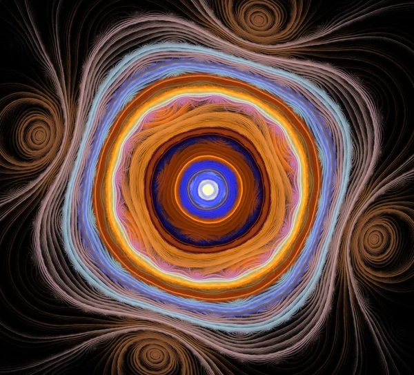 Illustrazione frattale di uno strato di fiore a spirale — Foto Stock