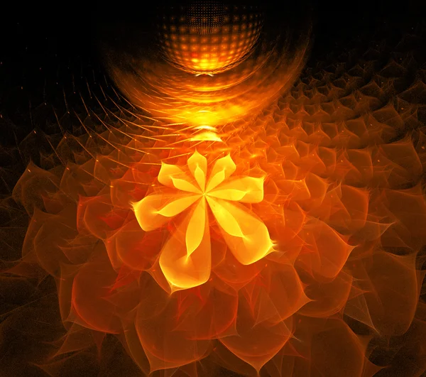 Illust Fondo fractal abstracto con un diseño floral —  Fotos de Stock