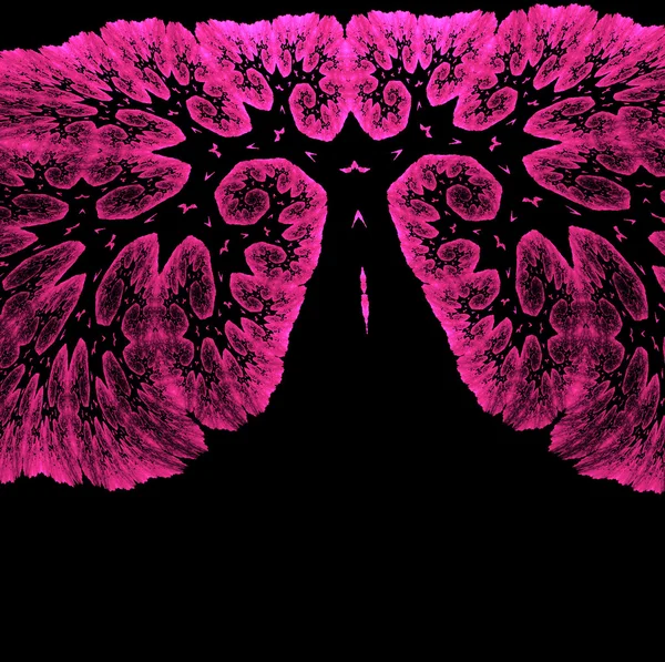 Illustration of an abstract fractal background with a tree on Ha — Stock Photo, Image