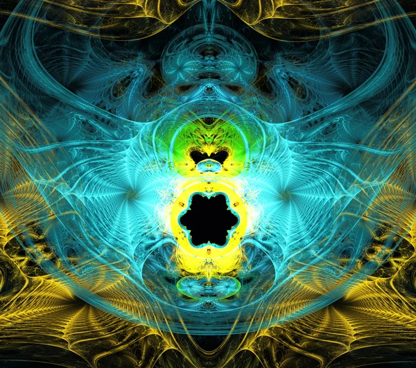Ilustração de um fundo fractal abstrato com teias de aranha para — Fotografia de Stock