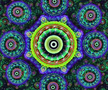 fraktal çiçek süsleme ile parlak arka plan resmi