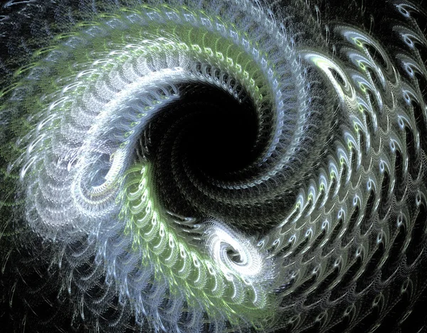 Ілюстрація фрактальної абстрактної фонової рамки з спіраль — стокове фото