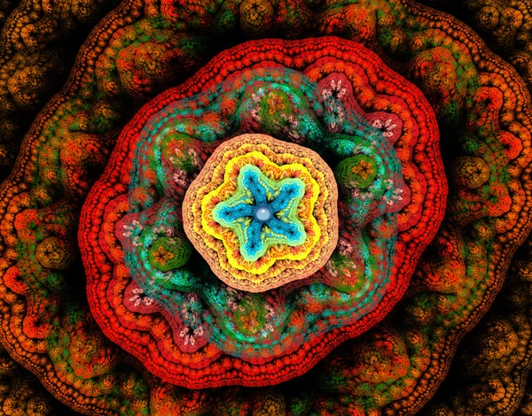 Ilustracja fraktal streszczenie tło z koronki pąk kwiatowy — Zdjęcie stockowe