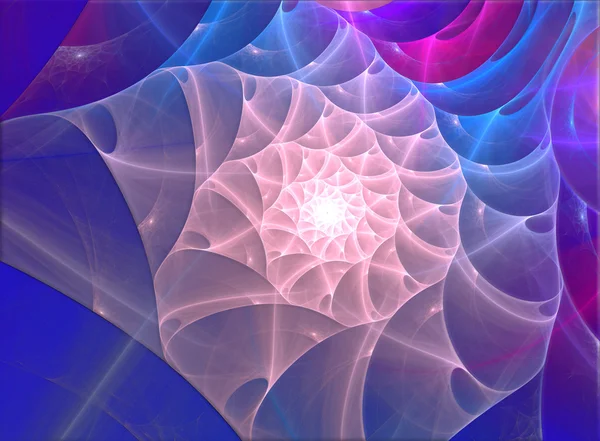 Ilustração de uma concha fractal no mar — Fotografia de Stock