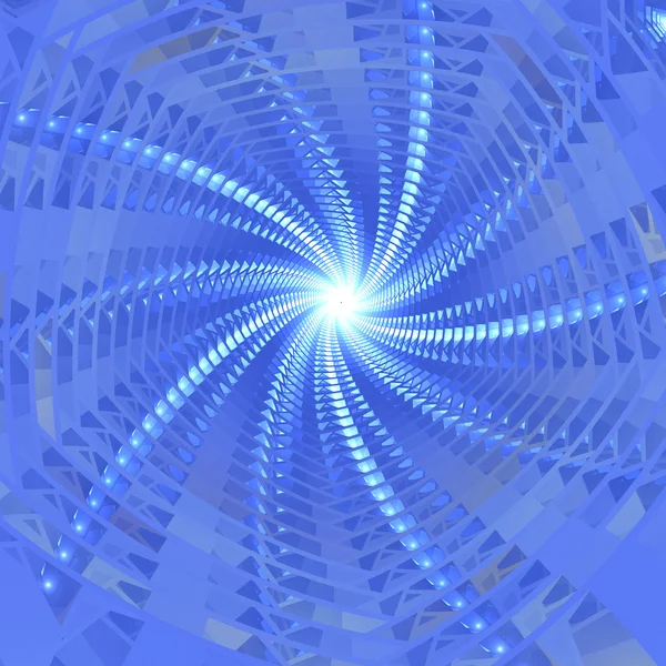 Illustration fractal spiral and  star at the end of — Stock Photo, Image