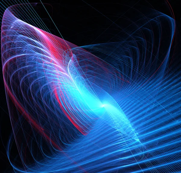 Ilustração fractal de fundo de tecnologia abstrata com espiral — Fotografia de Stock