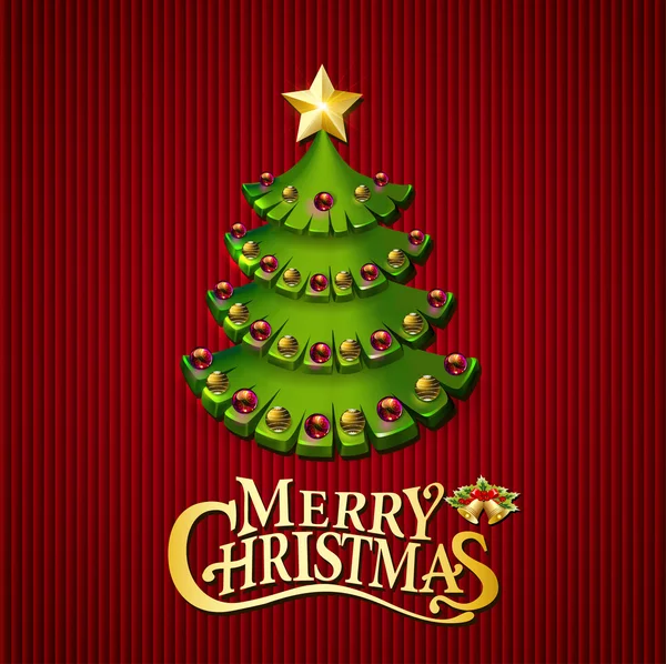 Árboles de Navidad ilustración fondo con un deseo — Archivo Imágenes Vectoriales