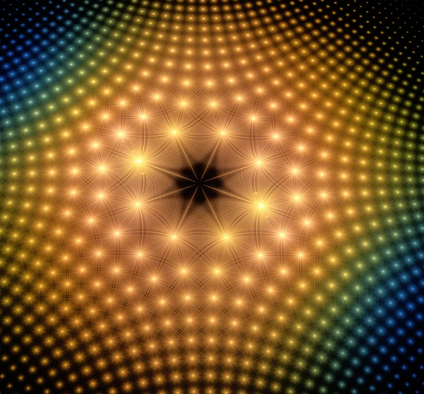 Ilustração fractal de fundo abstrato com pontos brilhantes — Fotografia de Stock