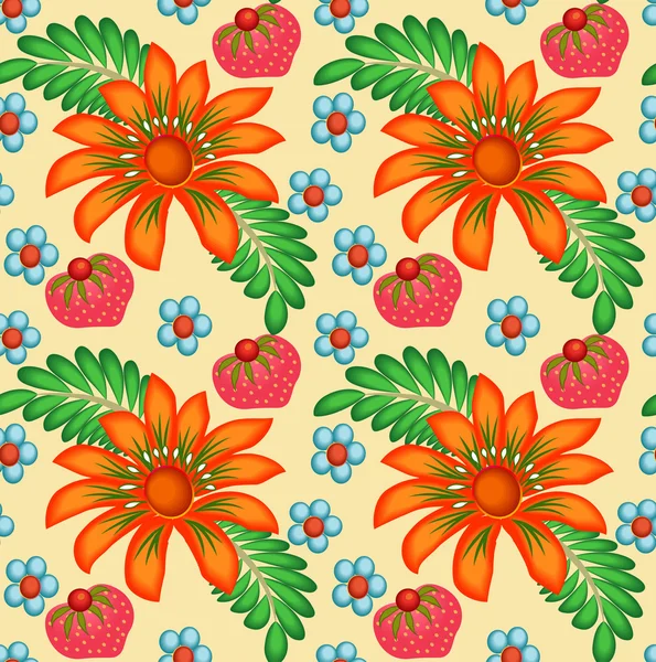 Illustration Hintergrund mit floralen Ornamenten aus prec — Stockvektor