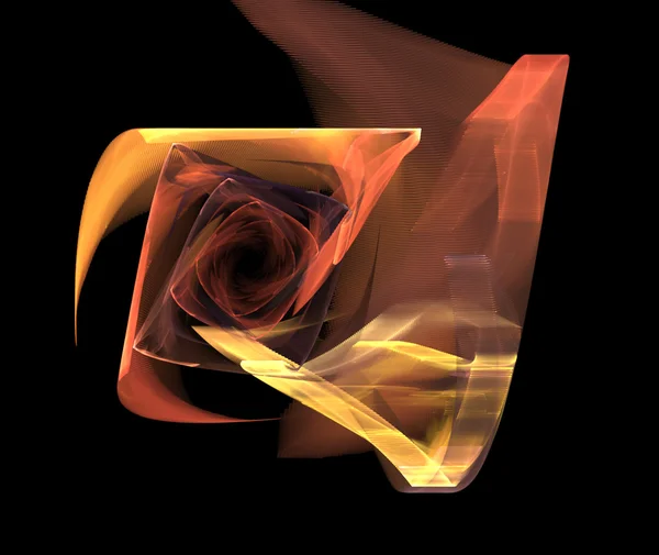 Fundo ilustração com uma flor brilhante fractal espiral — Fotografia de Stock